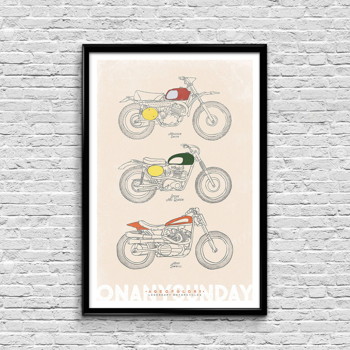 Age of Glory poster - Legendary Bikes Poster - On Any Sunday