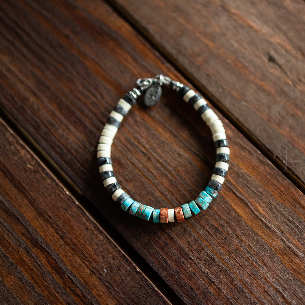 Armbånd - Lava Stone Heishi Bracelet V2