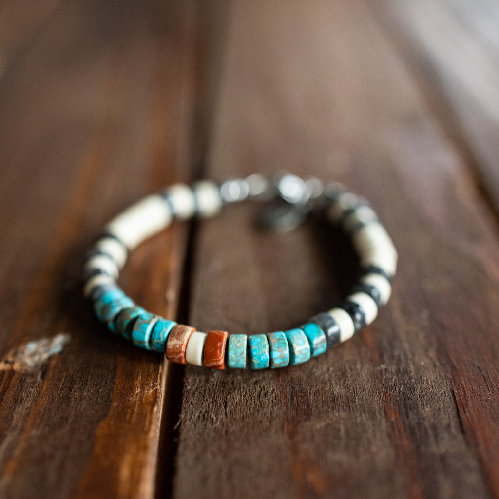 Armbånd - Lava Stone Heishi Bracelet V2