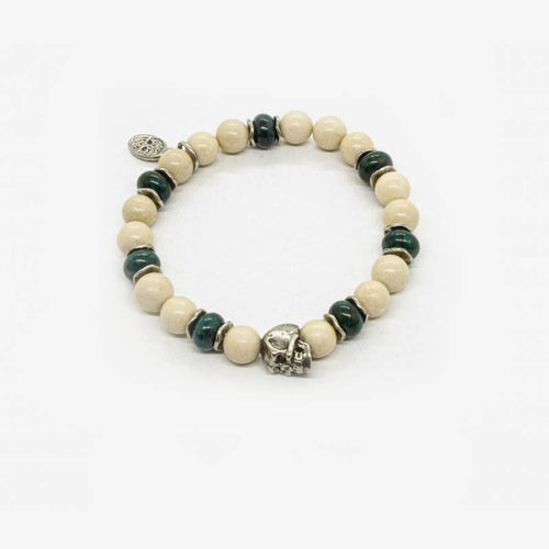 Bracelet - Riverstone bracelet - skull