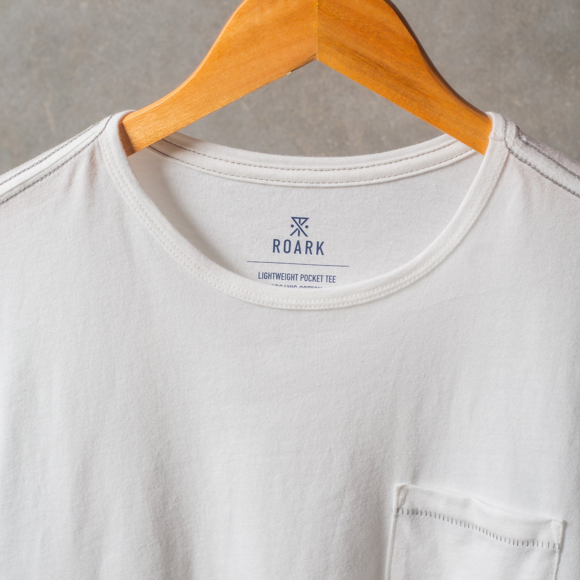 ROARK - WELL WORN LIGHT WEIGHT ORGANIC - Hvid