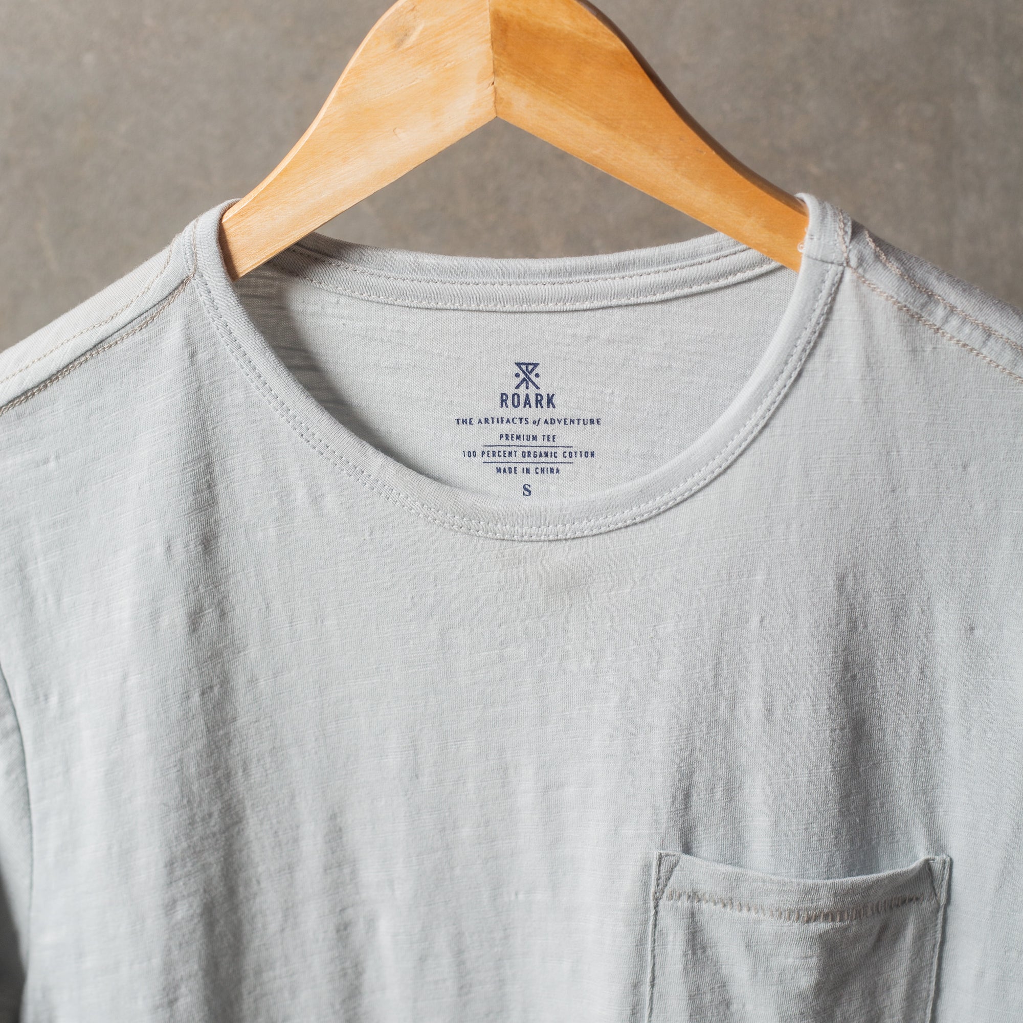 ROARK - WELL WORN MIDWEIGHT ORGANIC BLUE GRAY