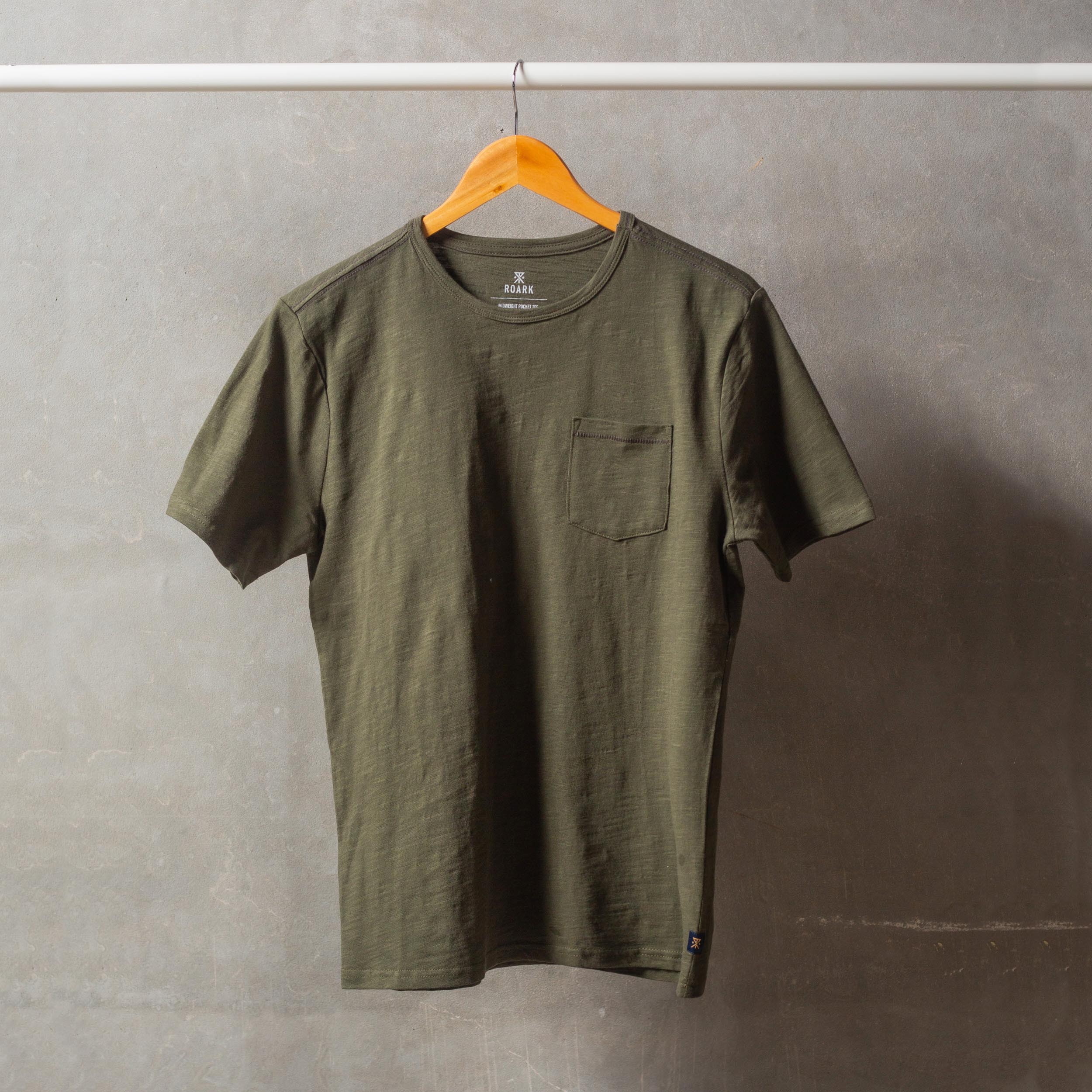 ROARK - WELL WORN MIDWEIGHT ORGANIC - Army green