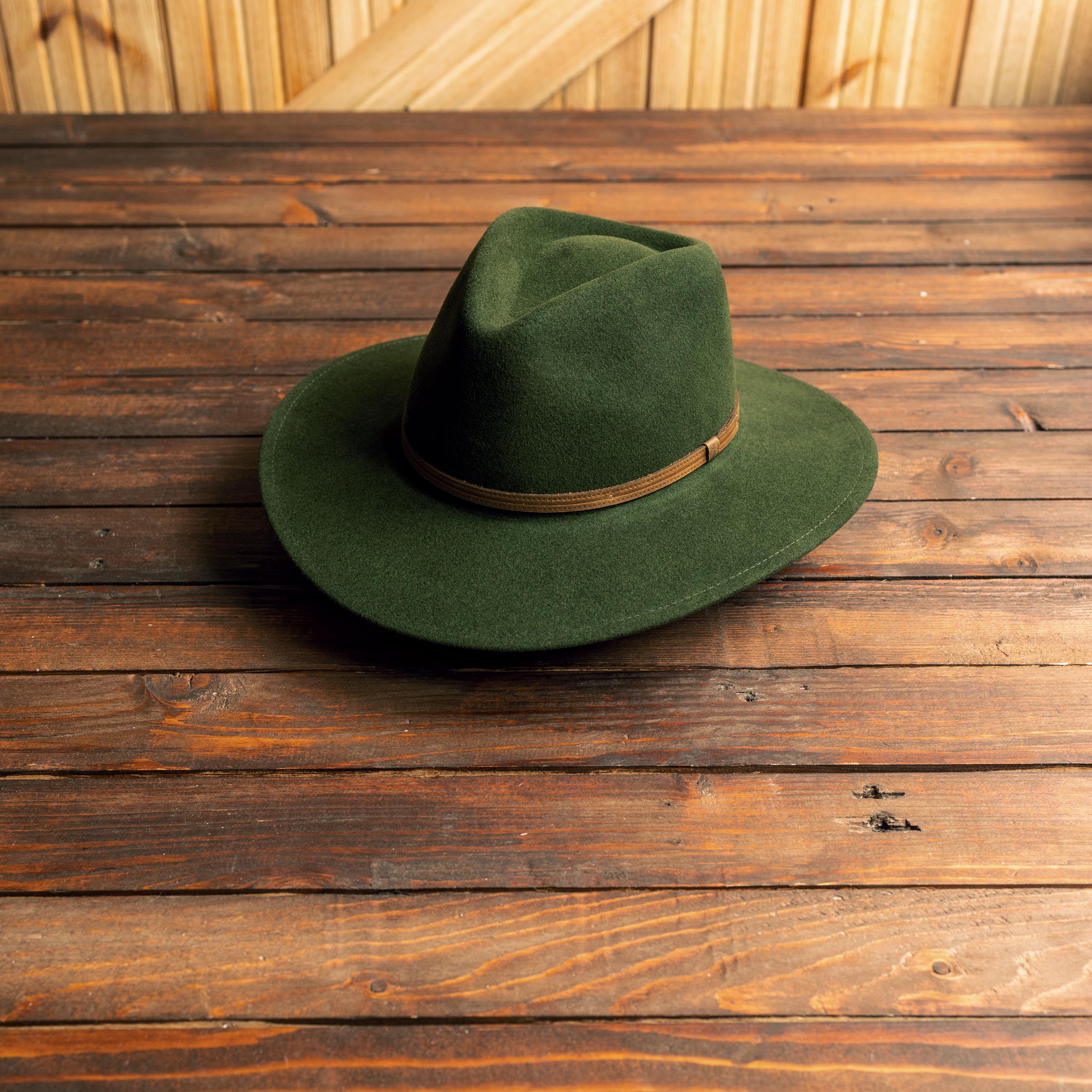 Roark x Pendleton Range Fedora - Green wool