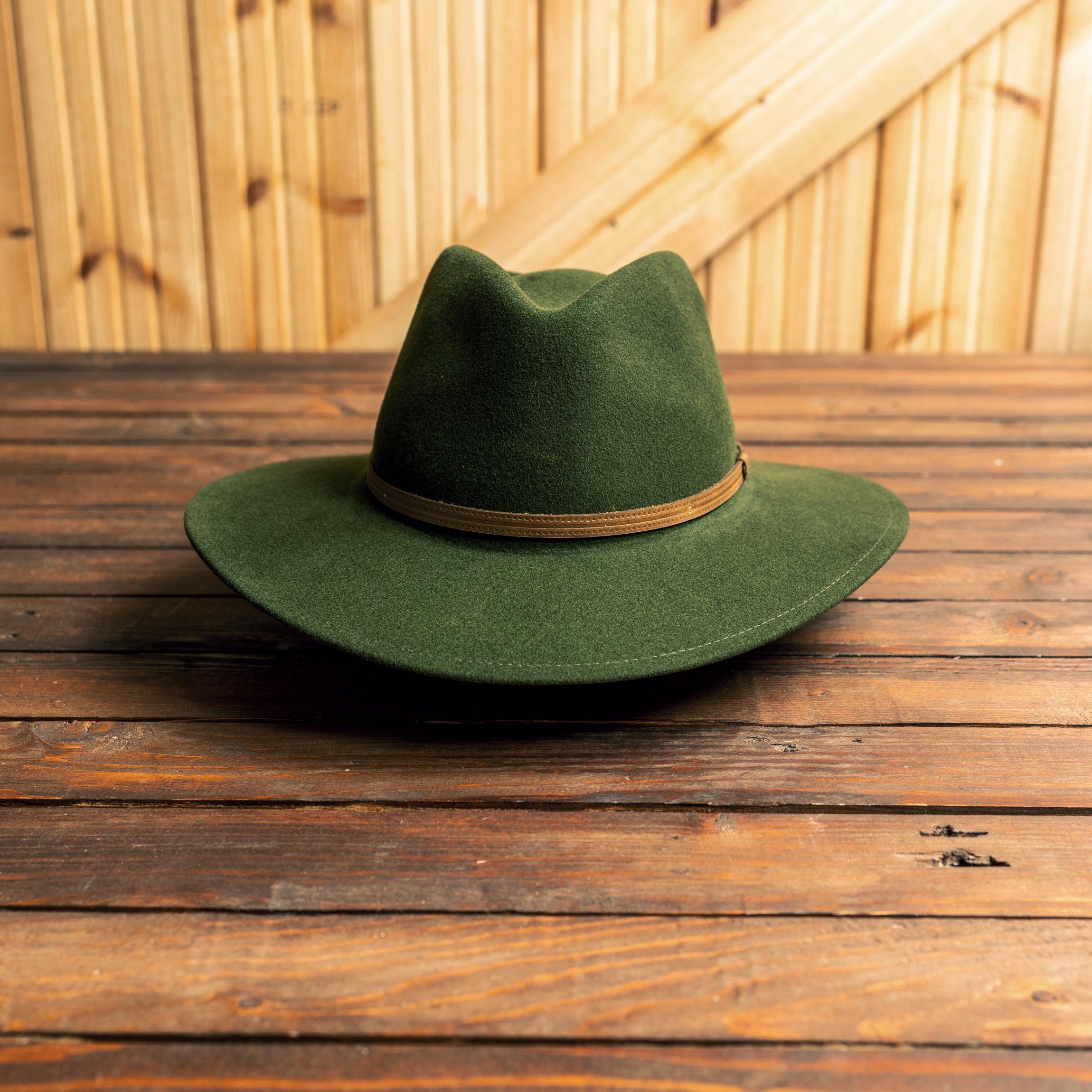 Roark x Pendleton Range Fedora - Green wool