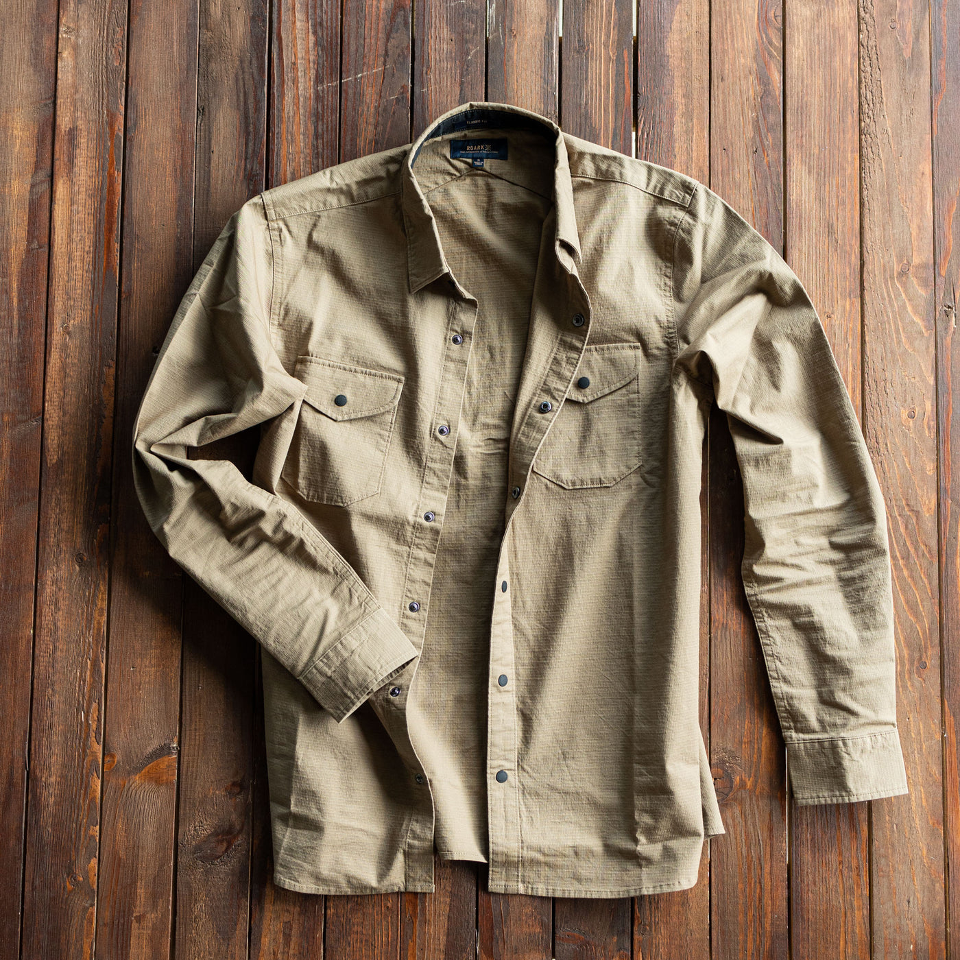 Roark - Campover - Long Sleeve Shirt - Khaki