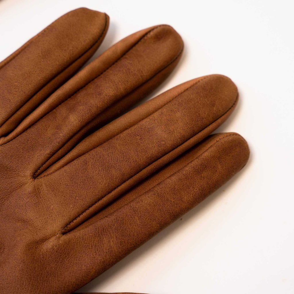 Shangri La - “Bandit” Nubuck Horsehide Gloves - Brown