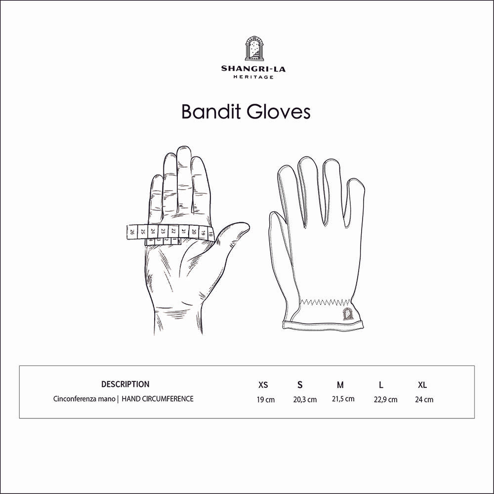 Shangri La - “Bandit” Nubuck Horsehide Gloves - Brown