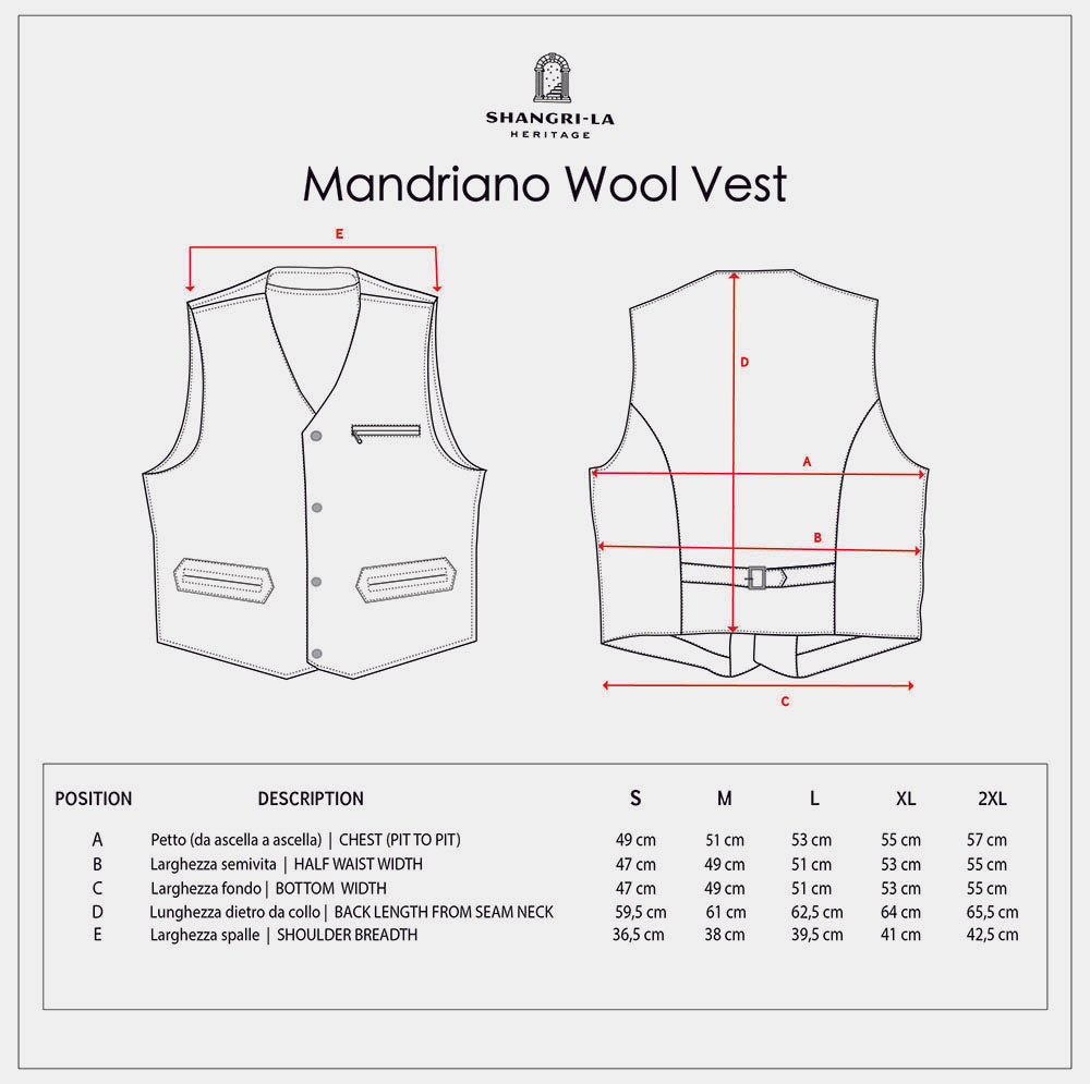 Shangri La - Mandriano Forrest Wool Vest - Green/black leather
