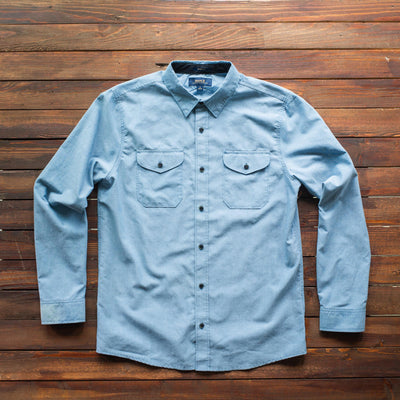 Roark - Well Worn - Long Sleeve Shirt - Light Blue