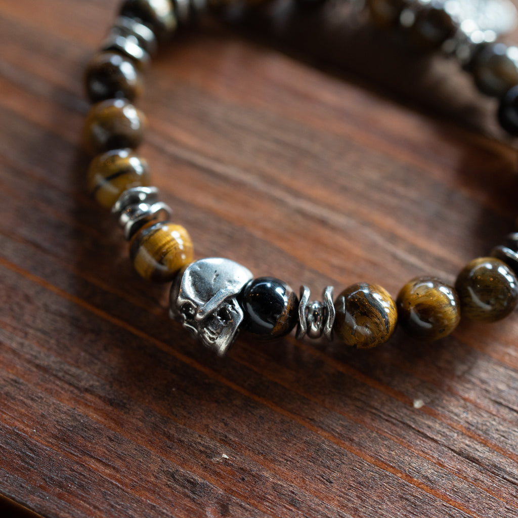 Armbånd - Bronzite bracelet - skull