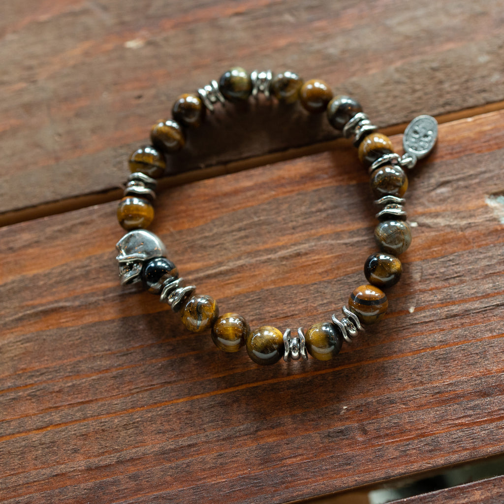 Armbånd - Bronzite bracelet - skull