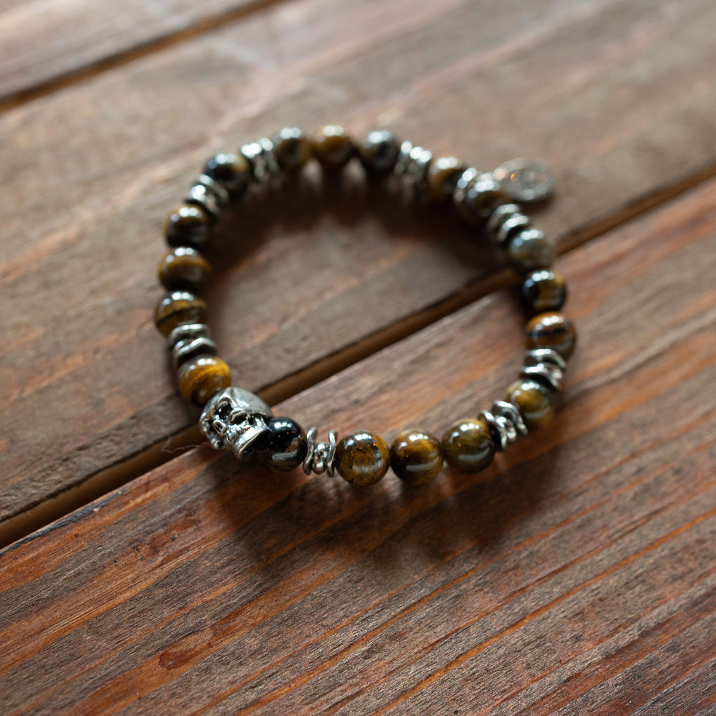 Armbånd - Bronzite bracelet - skull