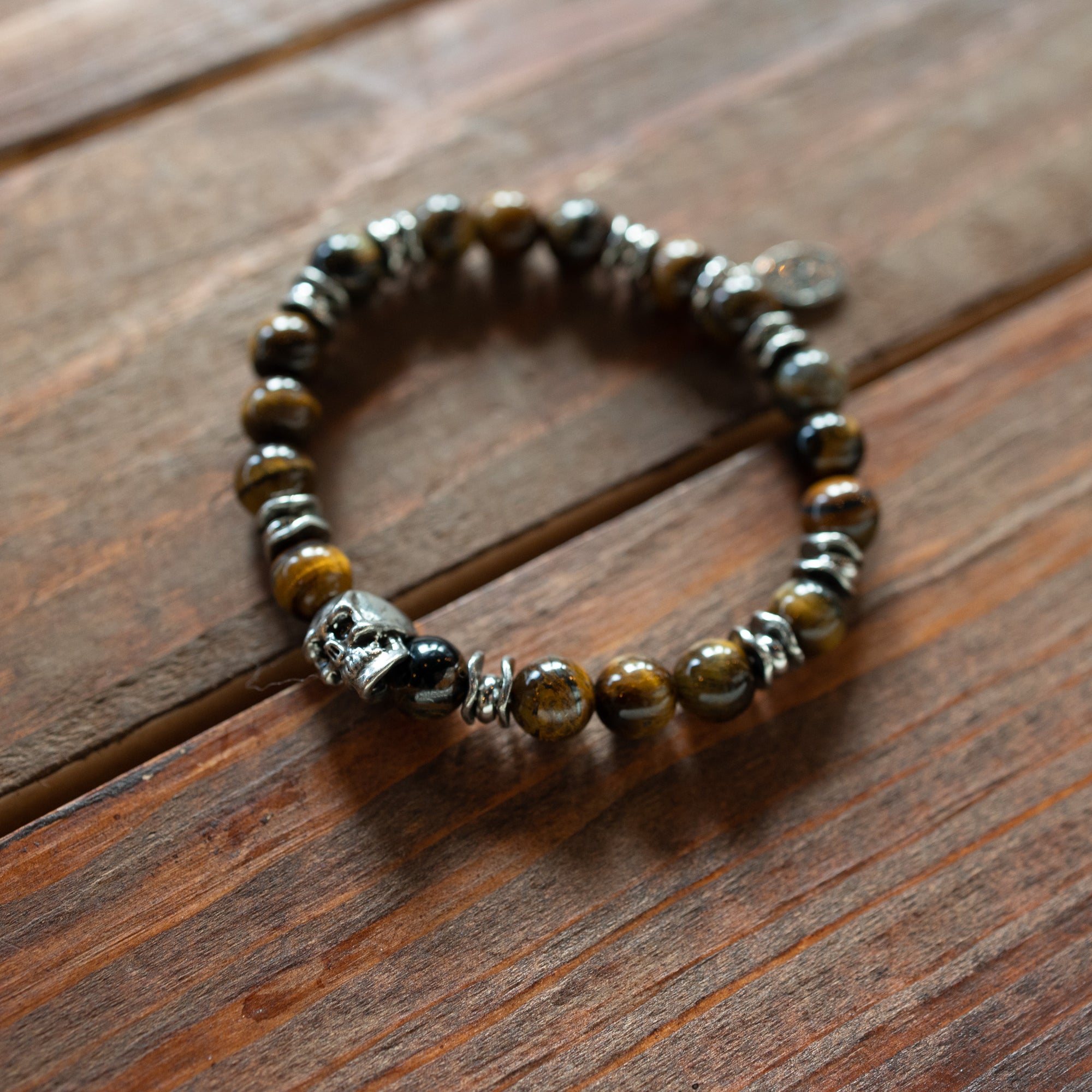 Armbånd - Bronzite bracelet - skull