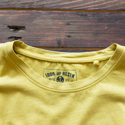 Iron and Resin - T-shirt -TIDE TEE - Vintage Yellow