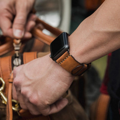 BEXAR GOODS - Watch strap for Apple Watch (large frame) - light cognac